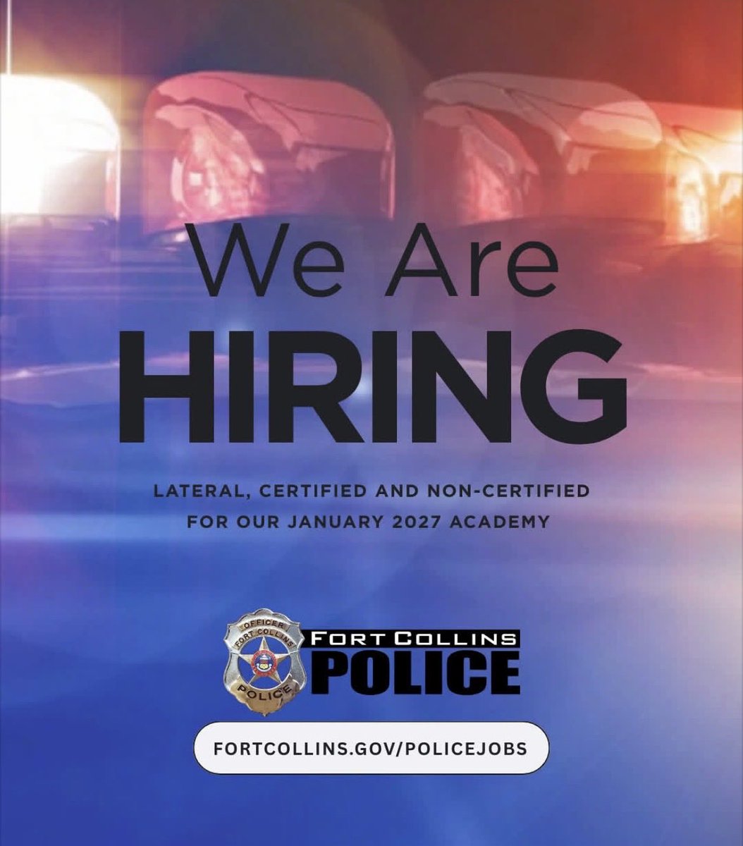 FCPolice's tweet photo. FCPS is accepting applications for the January 2027 academy. This process is open to 🕵️ laterals, 👮‍♀️ certified and 🧑‍💼non-certified applicants. Applications close Friday, September 18. To learn more or apply visit https://t.co/FoomfF8AAV
#policejobs #policeacademy https://t.co/T9voMX7ej5