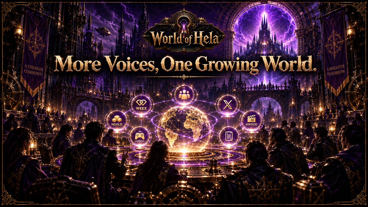 Worldof_Hela's tweet photo. The value of a community event is not only in the event itself.
It is also in the conversations that continue afterward.
World of Hela will keep building around the ideas discussed in the WEEX X Space: IP, world-building, character gameplay, HGOLD, HWOOD, and long-term GameFi ecosystem growth.
#WorldOfHela #WEEX #GameFi #IP #Web3Community