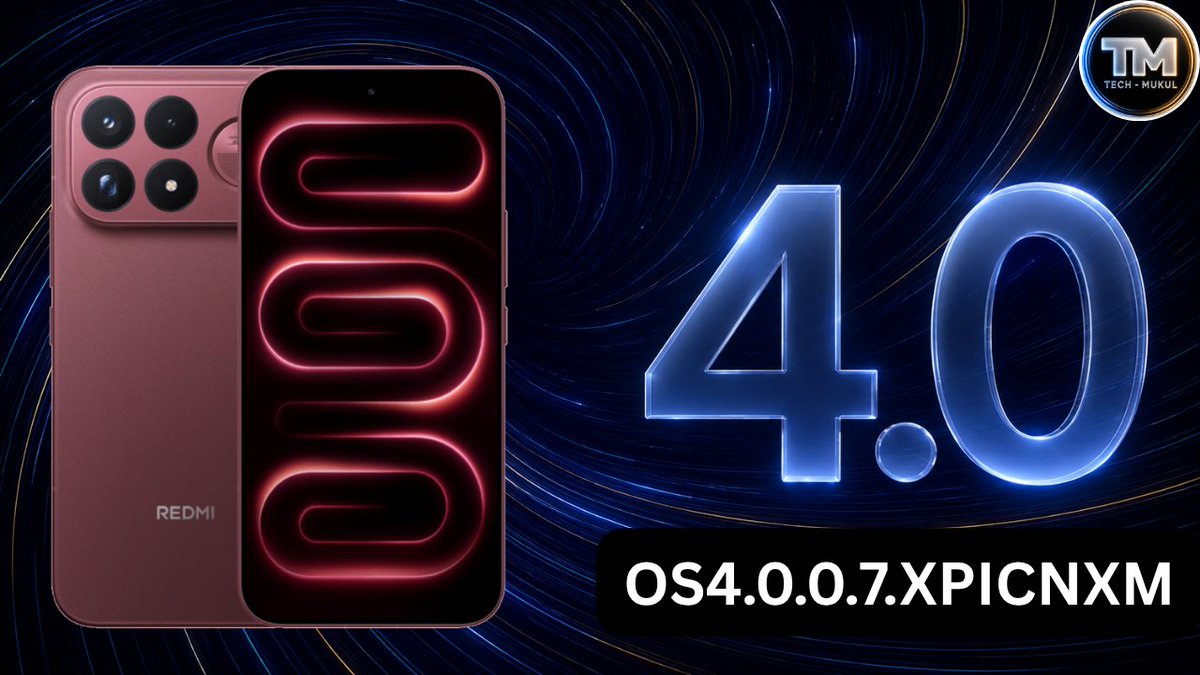 TECH__MUKUL's tweet photo. #REDMIK100Pro #HyperOS4 #September 2026 BETA Update Spotted 🚀

📌 HyperOS 4: OS4.0.0.7.XPICNXM
✨ Region: China 🇨🇳 

🔍 Status: Currently Spotted as a BETA build. The stable build is not yet ready. Once the official Stable update will be prepared, full details will be shared here immediately.