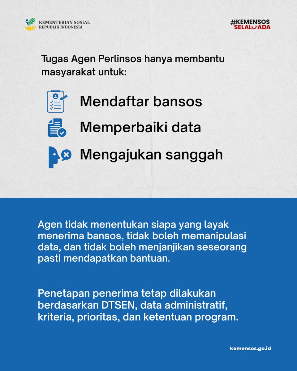srt33tnj's tweet photo. Peduli tetangga, bantu lewat jalur yang benar! 🤝

Mau jadi Agen Perlinsos? Caranya mudah. Daftar melalui https://t.co/BYeWPchvwb, lalu bantu tetangga yang membutuhkan untuk melakukan pendataan dan pendaftaran perlindungan sosial. https://t.co/GNABDIPWu4
