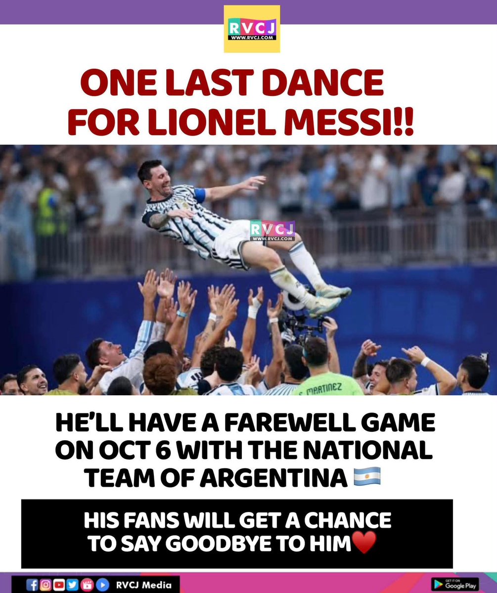 RVCJ_FB's tweet photo. One Last Dance For Lionel Messi!!🇦🇷👋🏻 https://t.co/MjkuOHaNwj