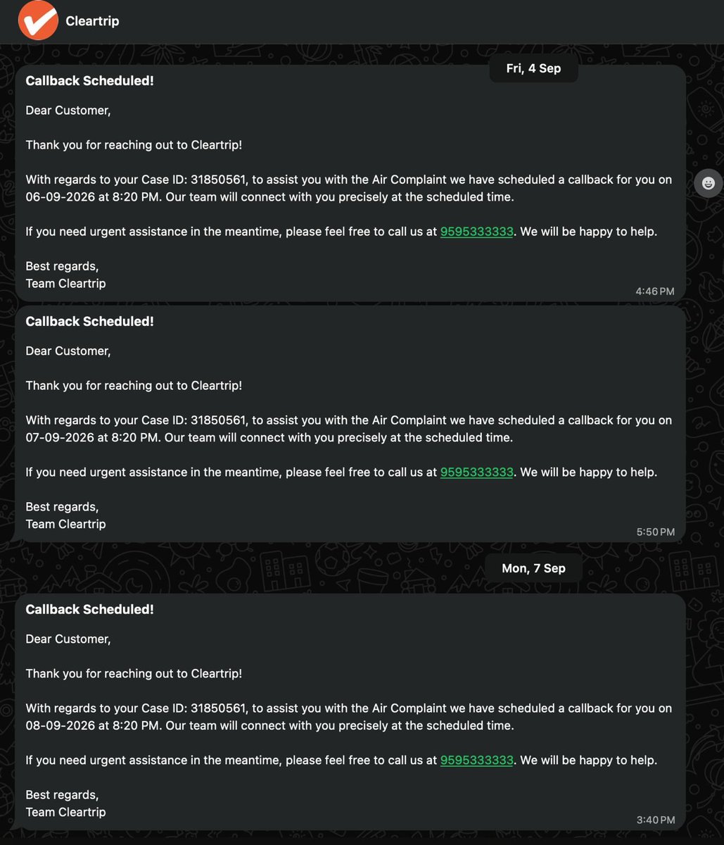 vandanakanak's tweet photo. @Cleartrip The amount of callbacks you have scheduled and never called back. Do you know what call back means? Let's look at the dictionary? https://t.co/q9KKqoQhQo