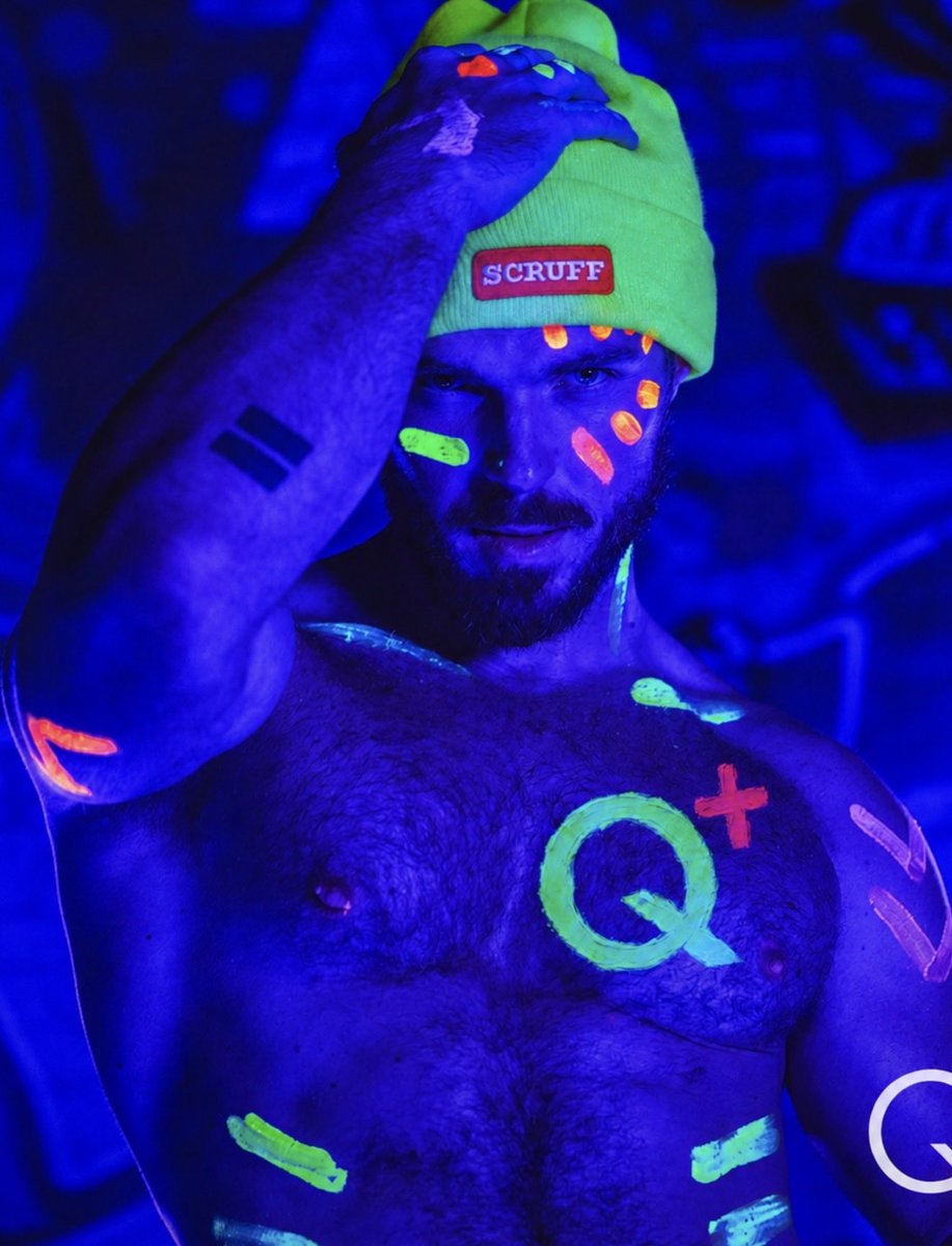 scruffapp's tweet photo. WOOF in the dark with SCRUFF &amp; PrEP from Q Care Plus 🐾😎 https://t.co/udKpLr1Ccf