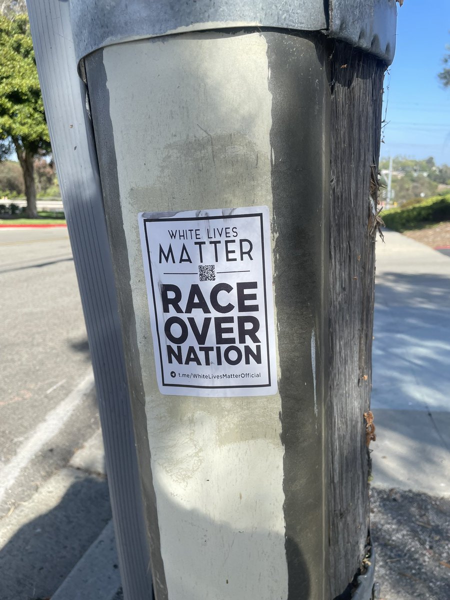 CaliforniaWLM's tweet photo. Here’s some stickers that went up recently. Be proud to be White! In the next post or 2 I will have the proper link you join in California and other areas in the future. https://t.co/7tQRAxzv2O