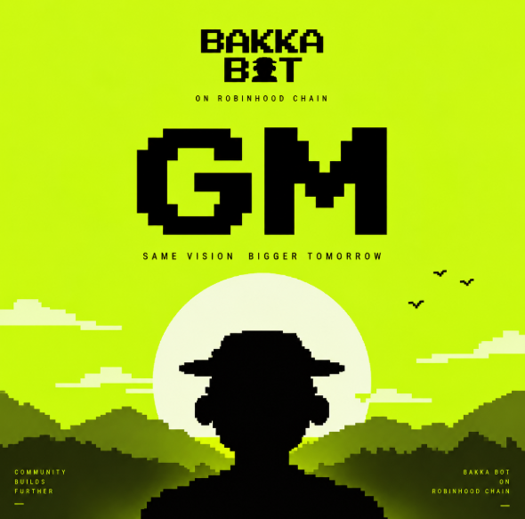 BakkaBot's tweet photo. GM! #BAKKA .
Still some GTD spots left! #FREEMINT
Grab your spot here: https://t.co/rHAkgMfIzX
#BAKKA #BAKKABOT #NFT #NFTCommunity #Web3 #RobinhoodChain #NFTMint https://t.co/bdjCeEW8io