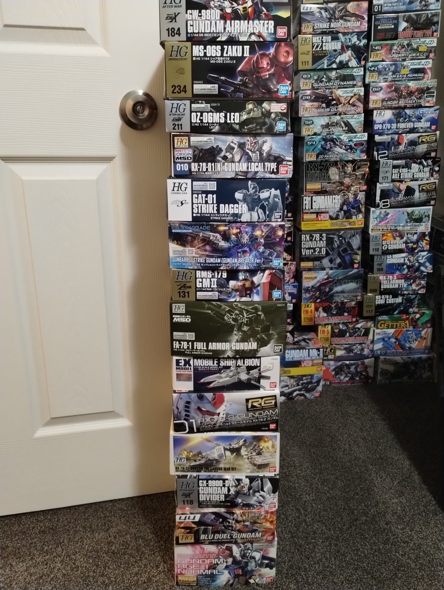 StrikeEdge105's tweet photo. @zentreya I missed this, so here's my collection I've built up over about 25 years.

The pile on my desk is my backlog.

I wish I had a proper display case. https://t.co/9eElOZVPf0