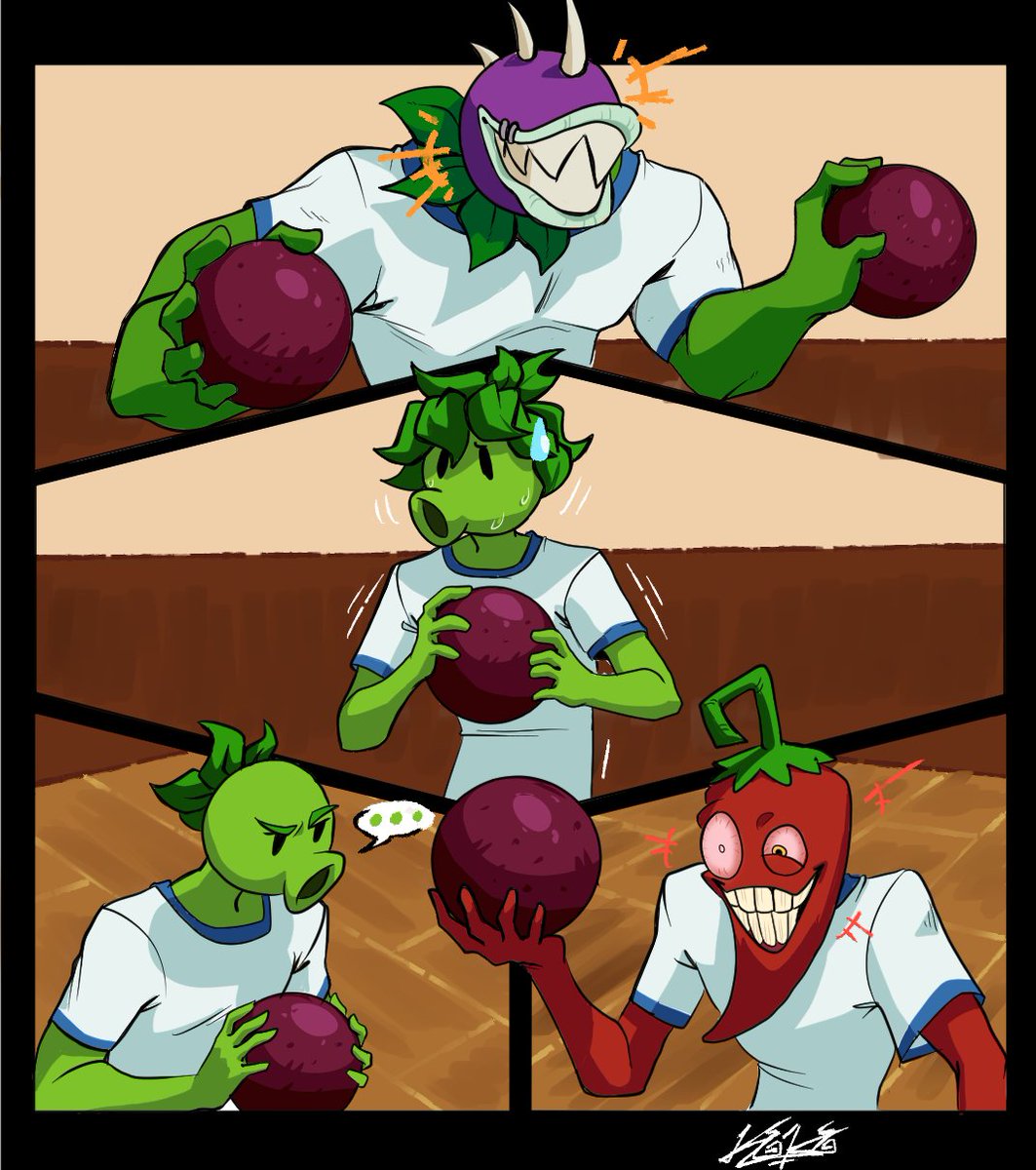 kokodreamx's tweet photo. I tried to draw a mini comic about this🔥🙌
#pvz #peashooter https://t.co/dHijVoxE4u