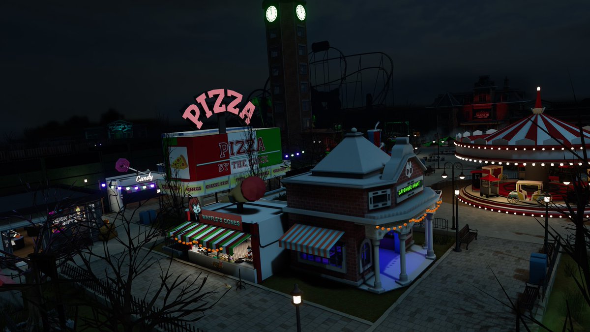 vrcnavi's tweet photo. ワールド紹介ホラー編
RDG Fear Fest 2026

海外のテーマパークのようなホラーワールド。お化け屋敷が4つ、ライドアトラクションが3つ、その他お土産屋さん等があります。そこそこ広くて遊園地感を味わいながらホラーを楽しめます！フレンドとワイワイ行くのにオススメです！ https://t.co/c7wjKRU1ht