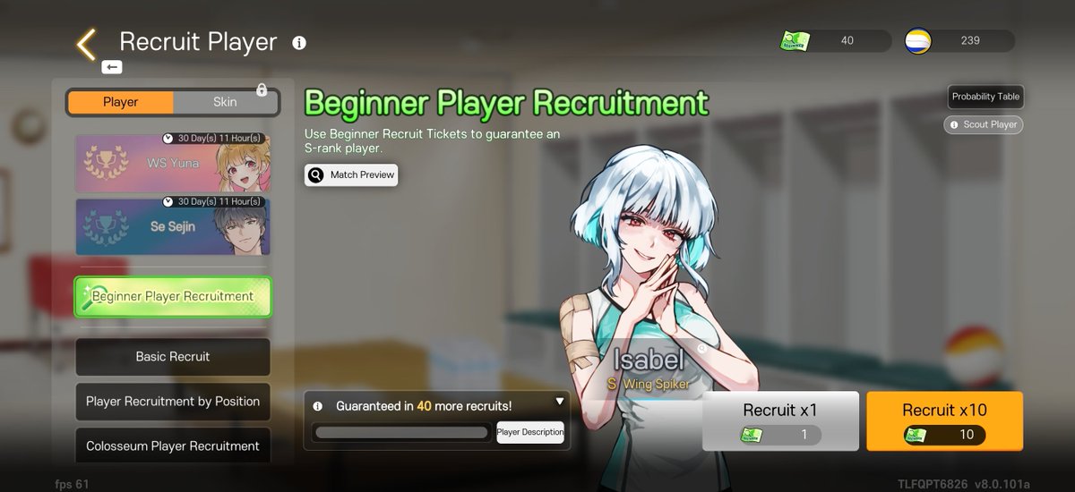 DevaPW08's tweet photo. Ada beginner banner sekarang dan bisa milih 1 dari 9 player nice, dapet yuna dan jaehyun dapet art baru + buff https://t.co/gh5HlYmvxU