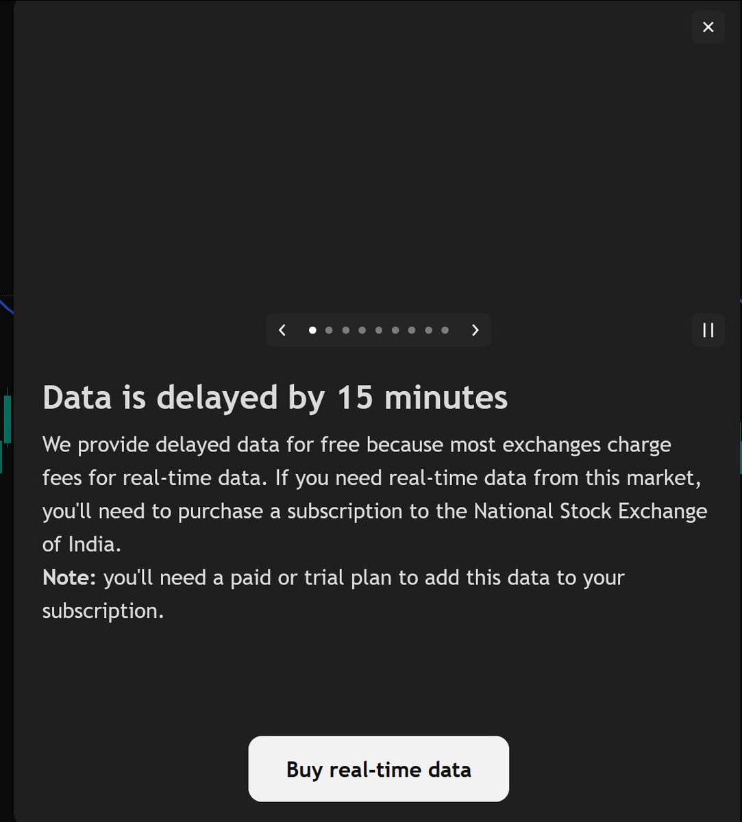 Prince557318's tweet photo. @leo_traderz @DCipherMarkets First, click the “D” symbol showing on your chart. A “Data Delayed” pop-up will appear. Click “Learn More,” then select “Buy Real-Time Data.” Choose “Non-Professional,” and then refresh the page. https://t.co/43ML4xvt9R