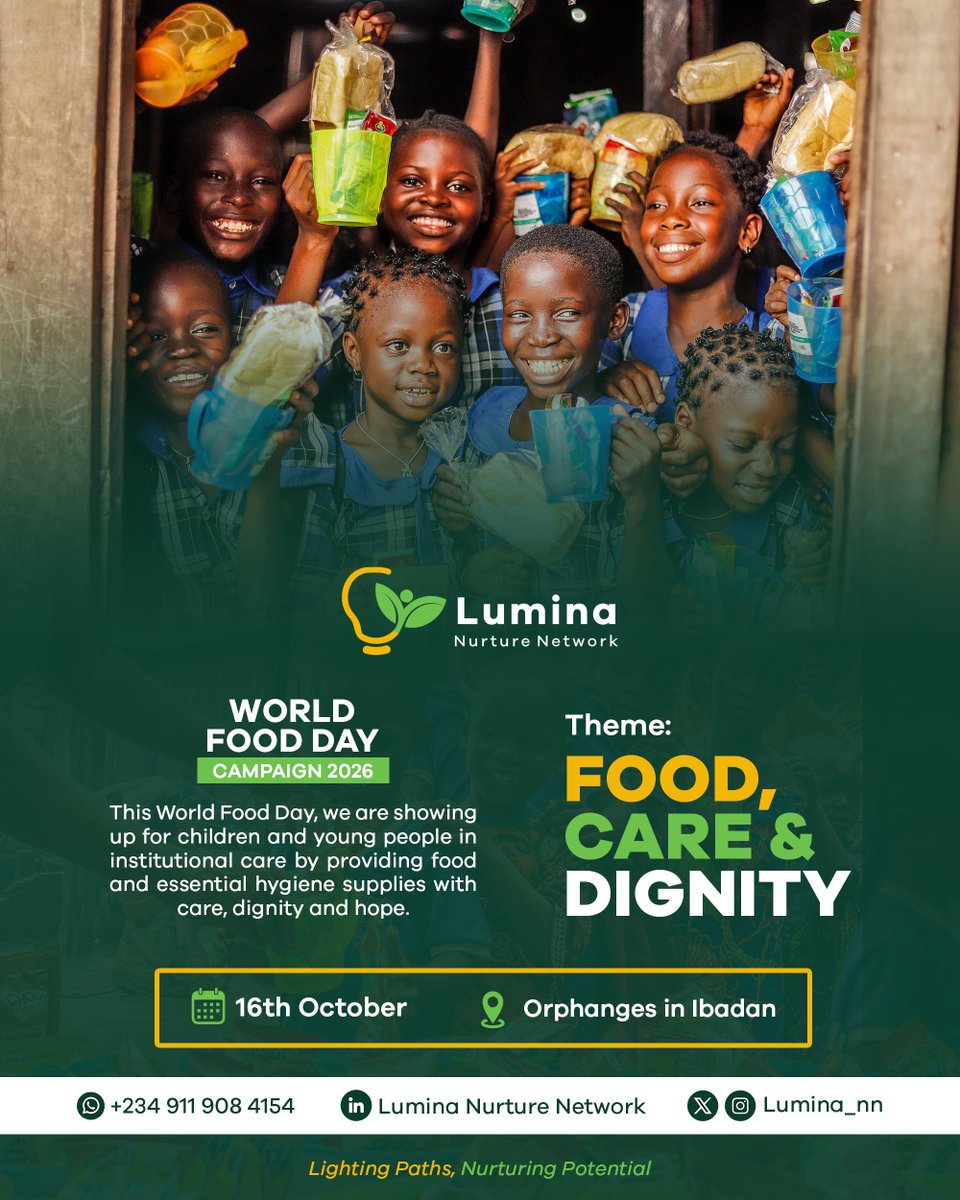 lumina_nn's tweet photo. This World Food Day, LNN is bringing Food, Care &amp; Dignity to children and young people in institutional care.
We're providing food &amp; essential hygiene supplies to homes, based on what they need.
Because, care is simply showing up. 🤍

#FoodCareAndDignity #WorldFoodDay2026 #LNN https://t.co/8irjeimWd5