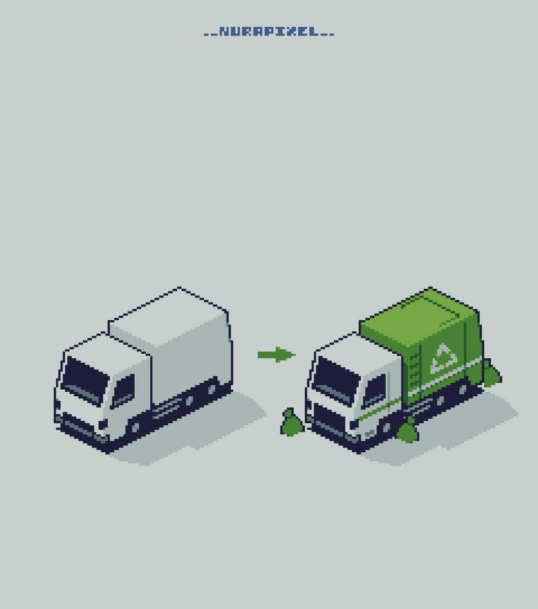 NuraPixel's tweet photo. Looking up what's my most liked Pixel Art, and apparently these Trucks are the winner https://t.co/Xm2EpmIqna