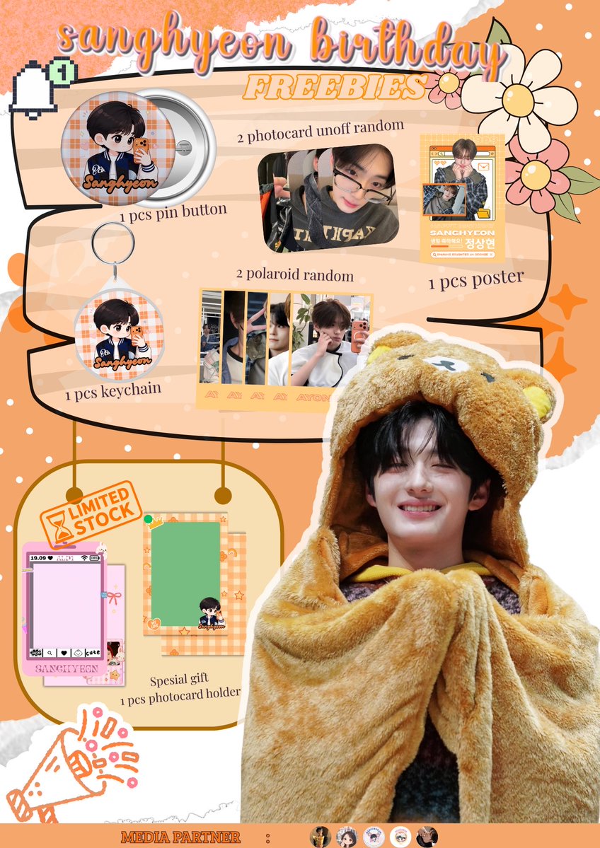 ag6_hyuny's tweet photo. Sanghyeon 19th Birthday Freebies! 🧡

Ulang tahun Sanghyeon udah makin dekat, nih!
Aku mau bagi2 freebies khusus buat ALLYZ / Baekgudan 🥳
📩 Cara klaim: Langsung DM aku aja ya! ⚠️ 
Slot terbatas, jangan sampai kehabisan~

RT &amp; Like very appreciated🫰✨
#Sanghyeon #ALPHADRIVEONE https://t.co/Ue6EnmLqsY