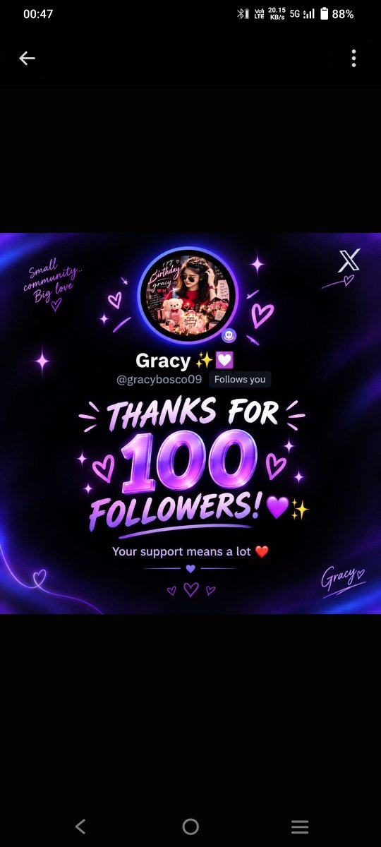 gracybosco09's tweet photo. Thank you ❤️💖🫰🤍 100  friends 🤕🎆🤝🥰 https://t.co/gPMzINtrt3