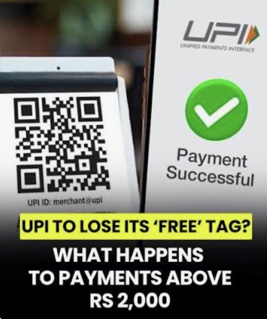 RahulGarg1983's tweet photo. UPI succeeded because it was free.
A 0.4% charge on ₹2000+ transactions = costs passed to Common Man. We already pay
#INCOMETAX #GST #FUELCESS
Now a tax on spending our own money @GoI_MeitY @NPCI_NPCI
Keep UPI Free 🇮🇳
#SaveUPI #KeepUPIFree #NoUPICharges #UPI https://t.co/lyINnl6j9x