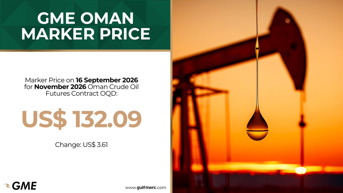 GulfMercantile's tweet photo. #Marker #Price #Oman #Crude #Oil #Futures #OQD #oilandgas https://t.co/FG2uW92IgC