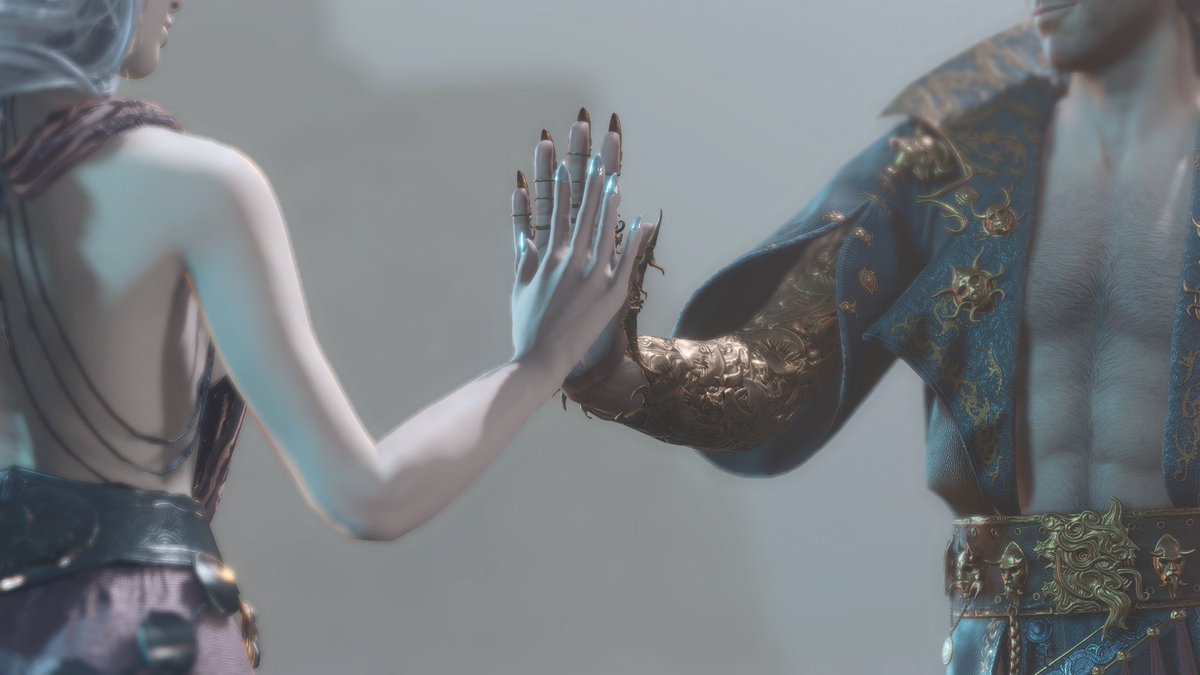 pixelofmoon's tweet photo. Hand touch 🫱🫲 😌
Something they do regularly to show their mutual affection (often instinctively) like a need for physical grounding amidst their inner solitude.
They have each other to offer support,understanding, to defy the world and the gods who despised them.
#Durgetash https://t.co/Uqt4P8wyl7