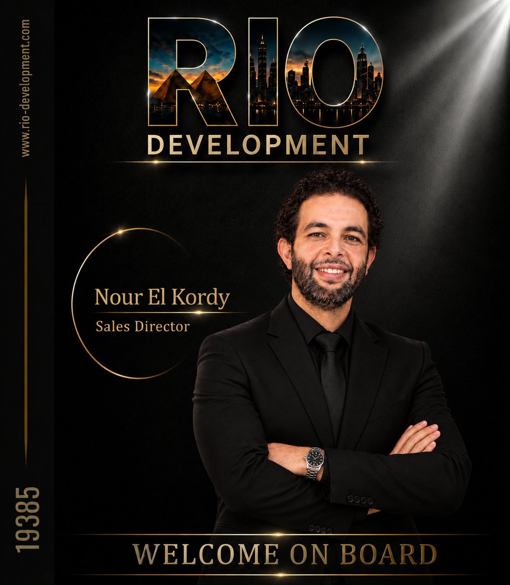 riodevlopments's tweet photo. ✨ WELCOME ON BOARD
We’re delighted to welcome Nour El Kordy as Sales Director at RIO Developments
With strong leadership and extensive real estate experience, Nour joins RIO to drive performance, growth, and new achievements
Welcome to RIO, Nour
#RIODevelopments #WelcomeOnBoard https://t.co/m1LngSzhhj