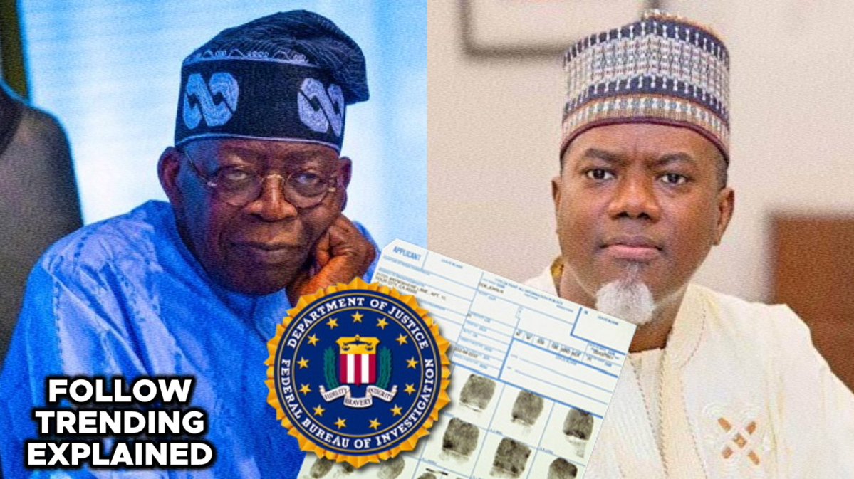 TrendingEx's tweet photo. “The FBI can’t release President Tinubu’s records because it contains his DNA, blood group and fingerprints which can be used to harm him. It’s not a criminal record; all Nigerians who apply for U.S. visas have FBI records.”

— Reno Omokri https://t.co/L9Q50oBihJ