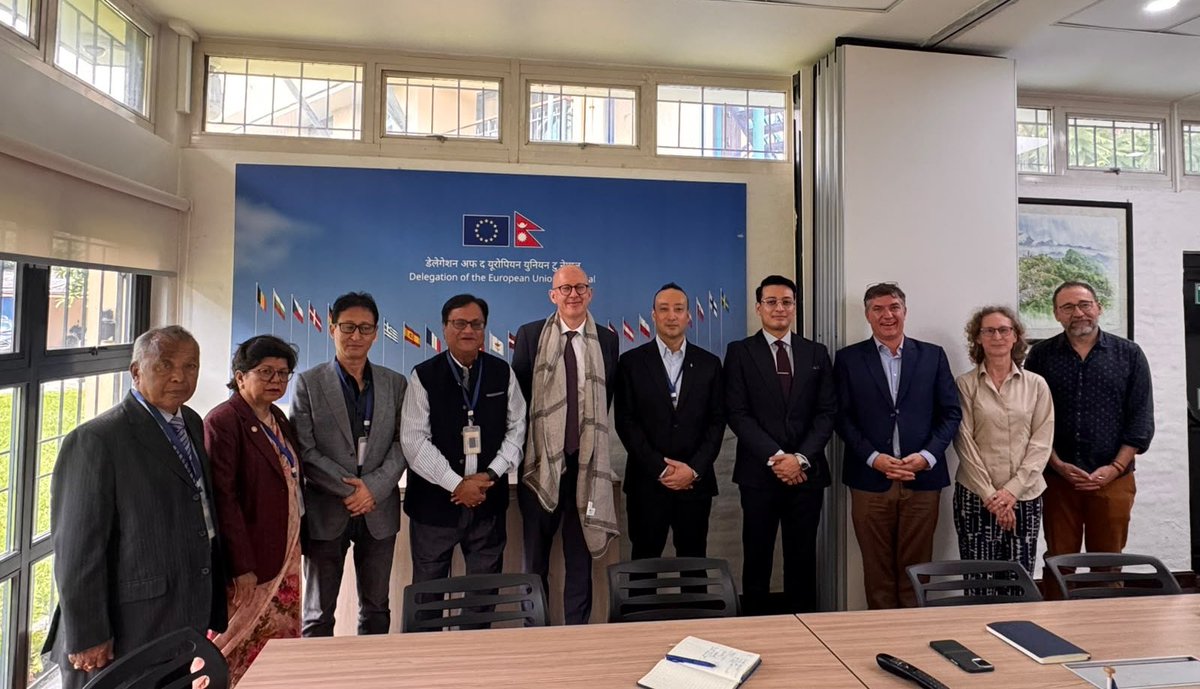 EUAmbNepal's tweet photo. A first meeting with the European Economic Chamber. We will work together to boost trade and investment opportunities between Nepal and the EU. https://t.co/d7pMSxmrKA