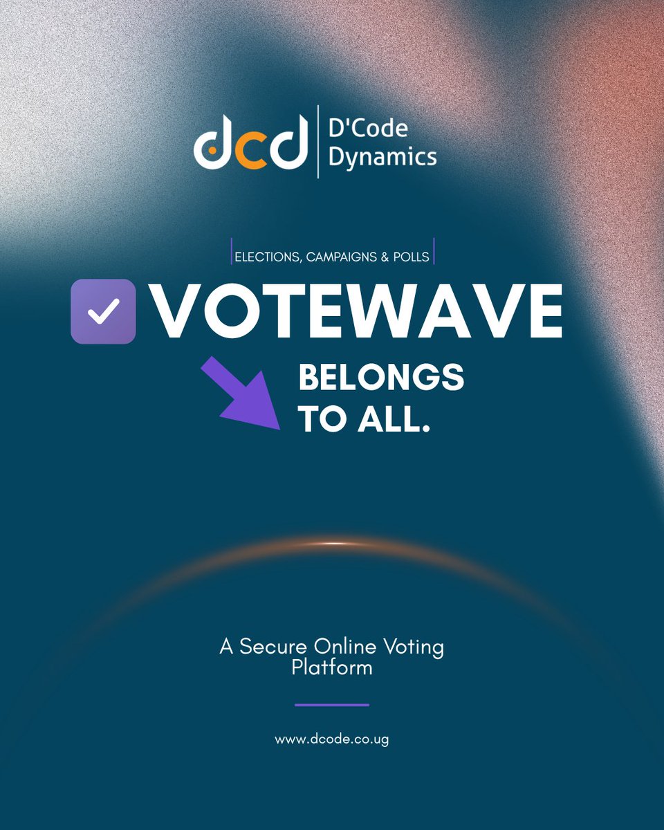 dcodeug's tweet photo. VoteWave, you're online platform for all kinds of voting. You're running polls, elections, surveys and campaigns, https://t.co/xzRwXg1moI provides the best online tool to conduct online voting in a secure, timely and live result updates. 

Call us on +256 393 001 873. https://t.co/0SPfWYABju