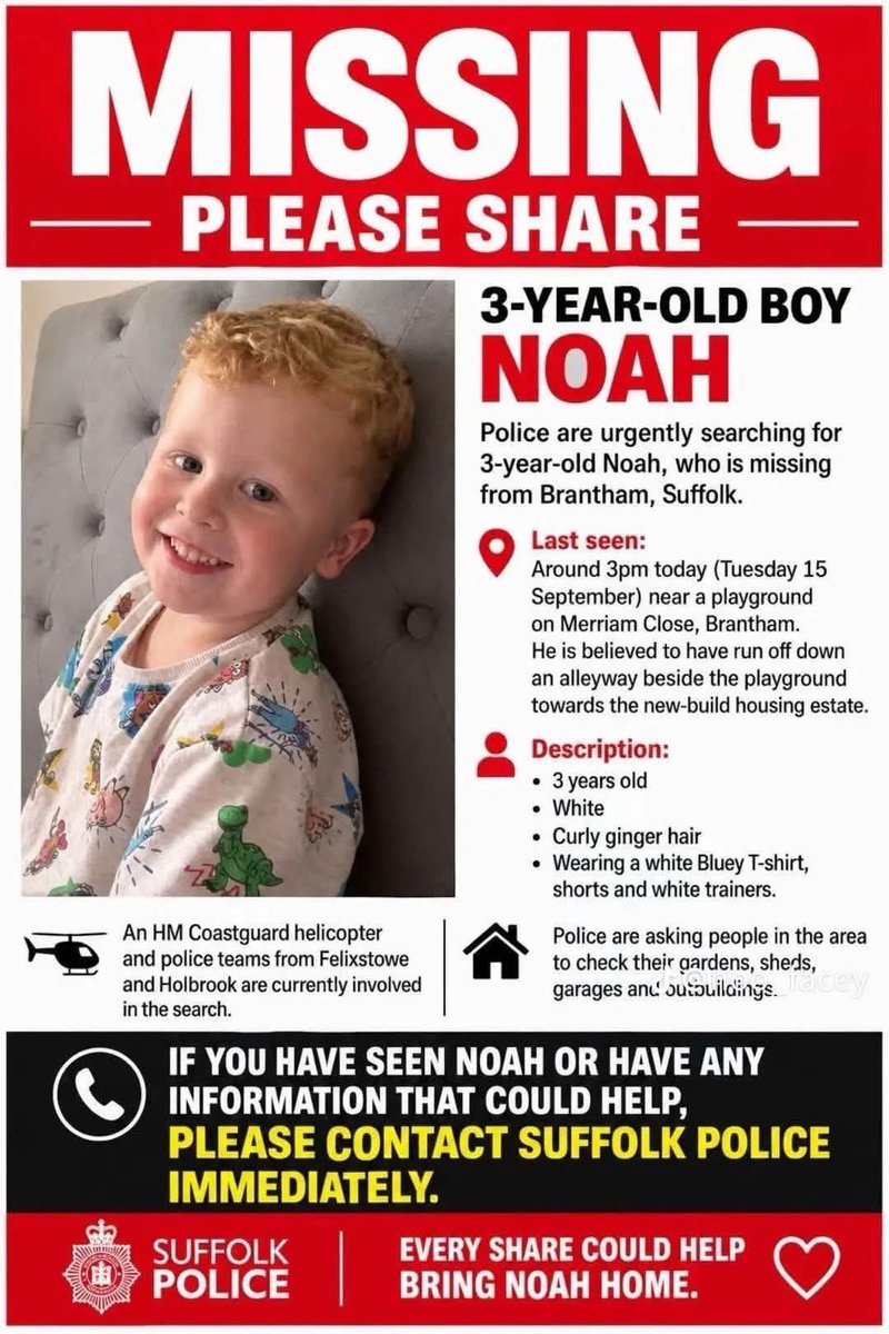 KingsParkRFC's tweet photo. Let’s get Noah home to his family. 

Please share if you can. 

#Brantham https://t.co/u2hLQRqhF1