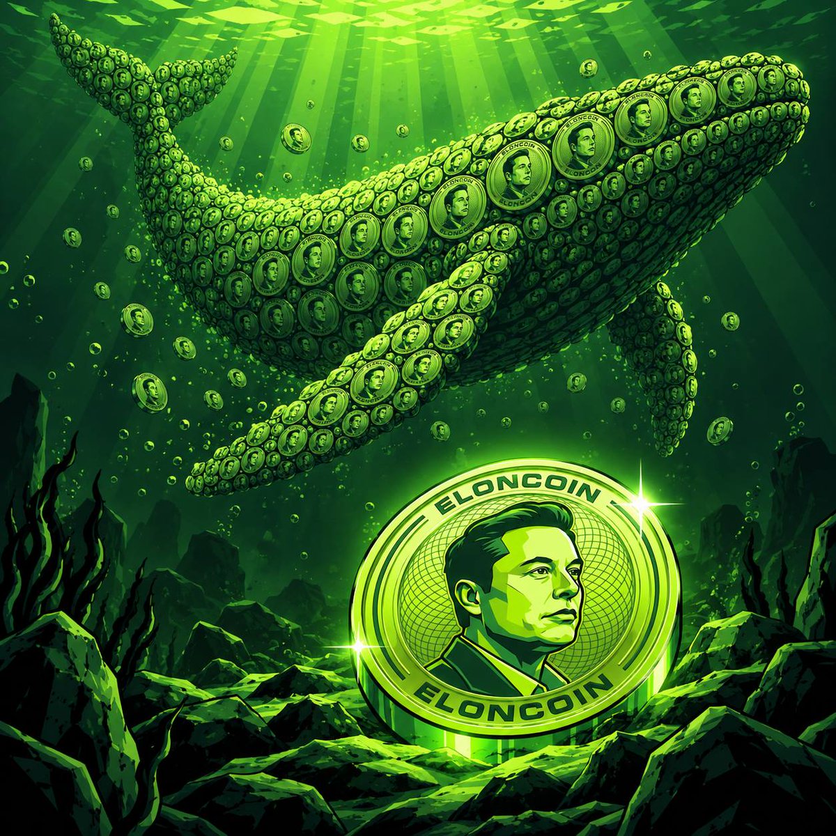 ElonCoinRH's tweet photo. Elon's complaint about Dogecoin in 2021 was that a few whale wallets held most of the supply.

ElonCoin was suggested as the fix for exactly that, and every fee it earns now goes to one person rather than pooling in a few wallets. https://t.co/oriwsKAmOC