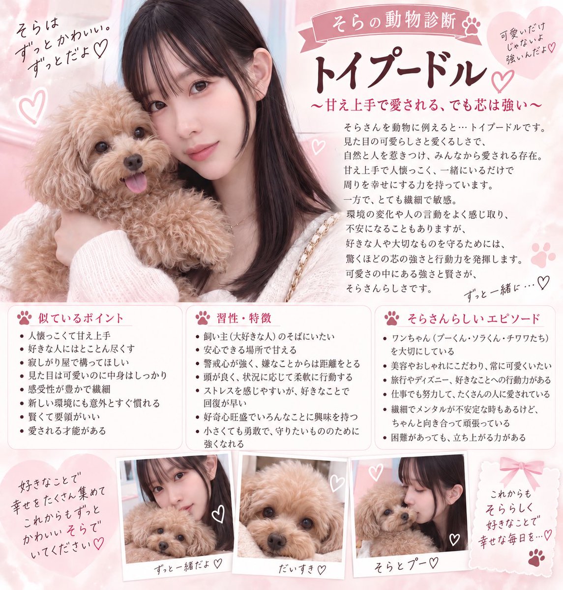 pi_21_pi's tweet photo. 流行りの動物診断のしてみたら案の定愛犬でした🐶🤍 https://t.co/7U37E9Yiht