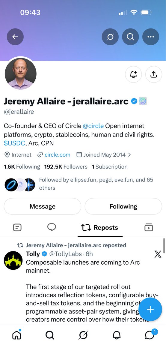 CryptChaz's tweet photo. I Just want to be sure enough people actually saw this today 
CEO of Circle soft shilling @TollyLabs | $TOLLY 

Is that not a big deal? https://t.co/tSUTkYCxoE