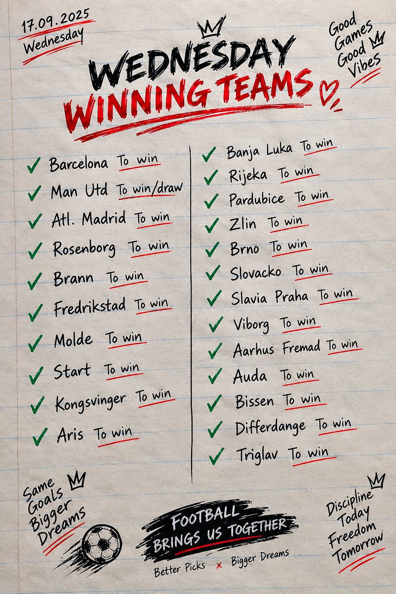 OddsToMillions's tweet photo. WEDNESDAY WINNING TEAMS ❤️ https://t.co/MrGb7i7dy6