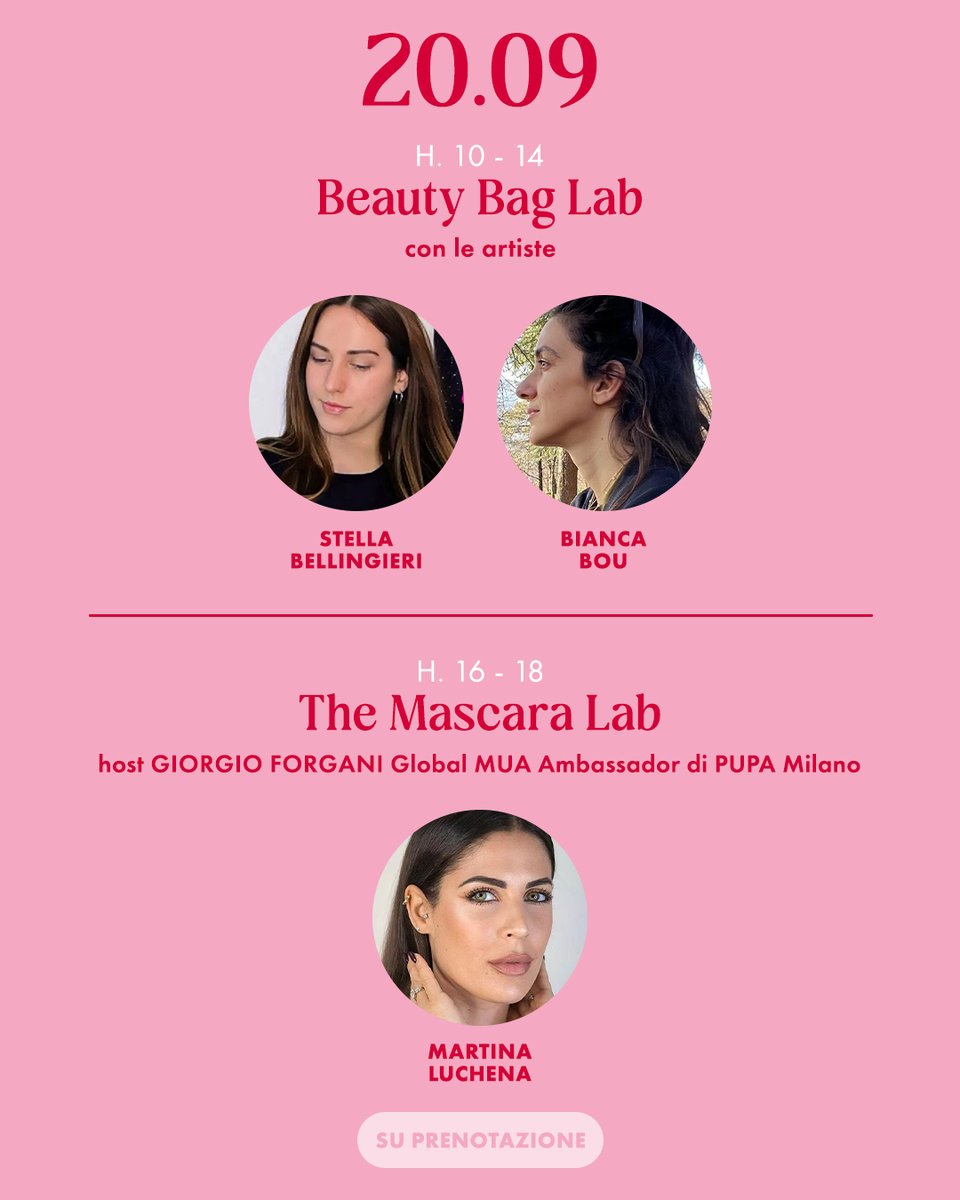 PUPAMilano_IT's tweet photo. PUPA X MBW 😍
Quattro giornate ricche di appuntamenti e iniziative ⬇️

📍 Piazza del Liberty 8

Per partecipare alle masterclass è obbligatoria la registrazione tramite la MBW app!

Maggiori indicazioni disponibili su https://t.co/q8i1AVtkSS https://t.co/bh3FoULkj3