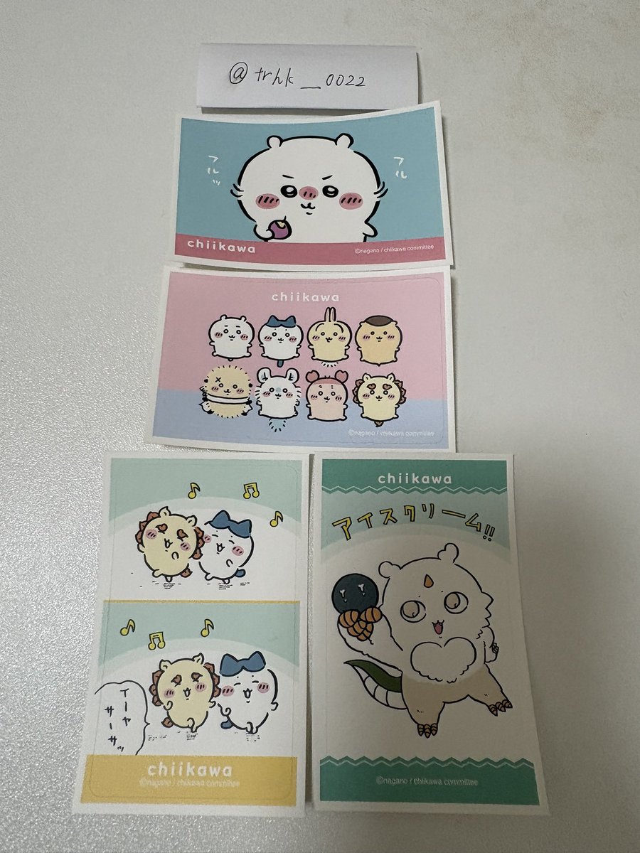 trhk___0022's tweet photo. ちいかわ デコステッカー4 交換

【譲】画像1枚目
【求】画像2枚目

郵送での交換希望です。条件合う方いましたらお気軽にお声かけお願い致します。 https://t.co/D2mcQk02Vu
