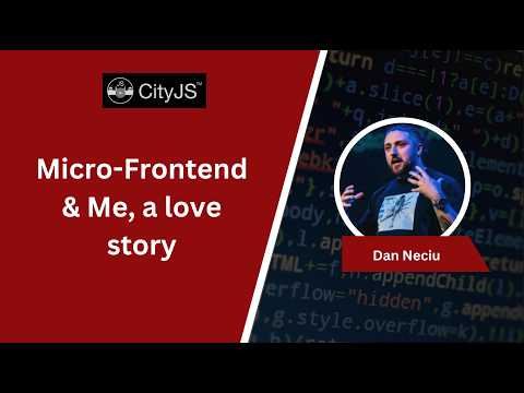 cityjsconf's tweet photo. From CityJS New Delhi 2026: Micro-Frontend &amp; Me, a love story | Dan Neciu

Watch now: https://t.co/0V5fUv0oyI

#CityJS #JavaScript https://t.co/lcoKMd0O7E