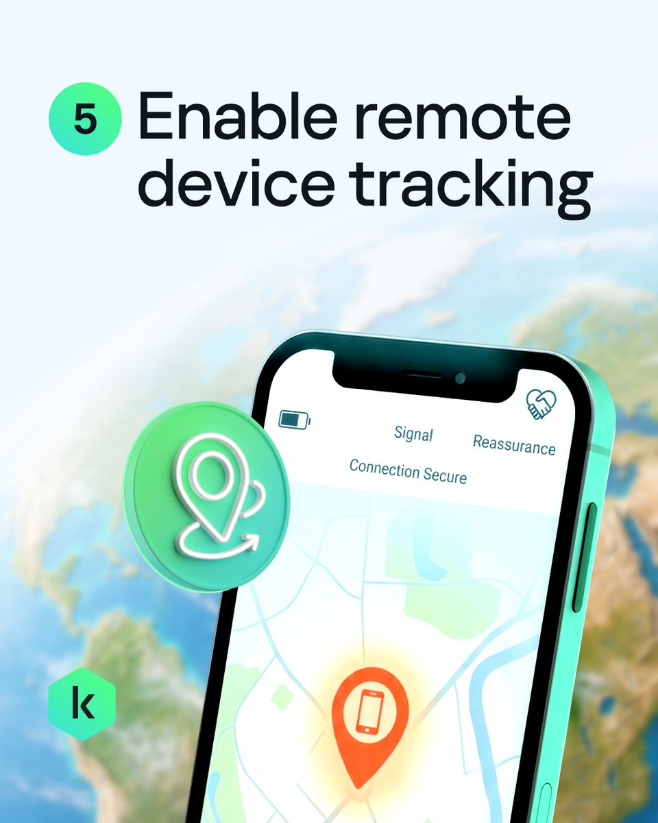 kaspersky's tweet photo. Enable remote device tracking. If something goes missing, you want a way to find it, or lock it down. https://t.co/yXDLAnlJ2h