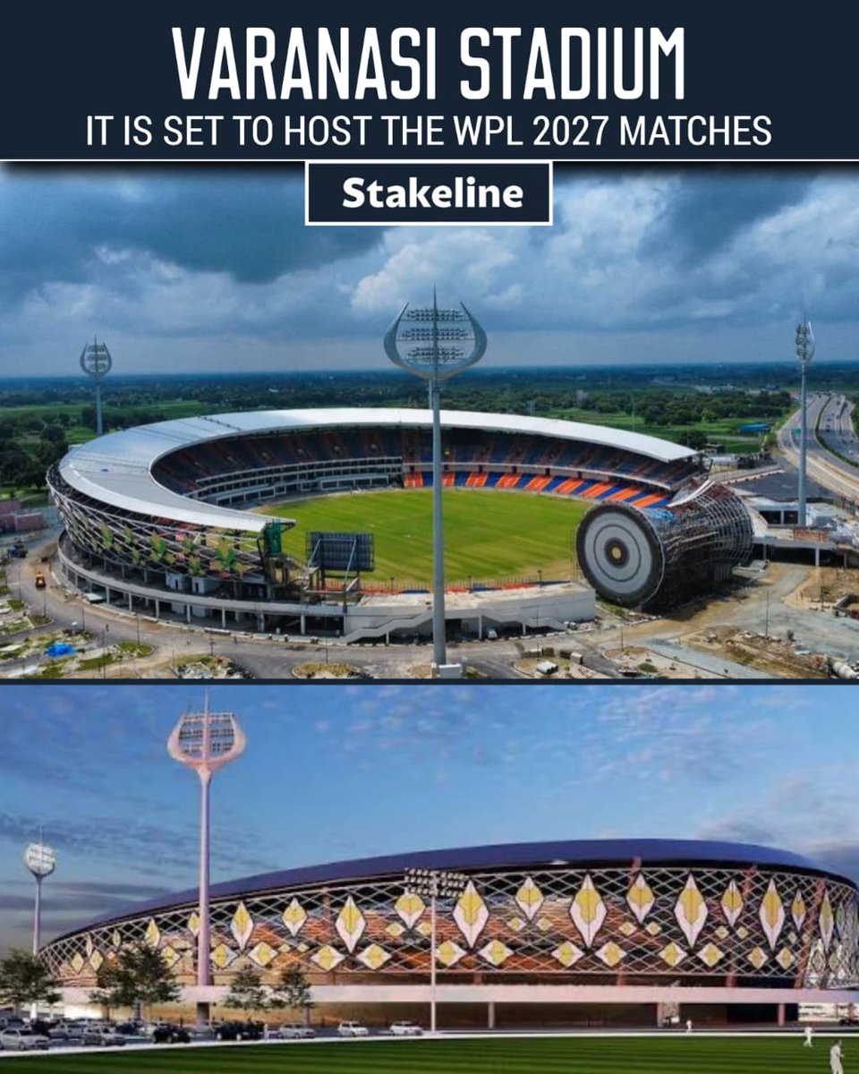 stakelineHQ's tweet photo. Varanasi Stadium set to host WPL 2027.

marking a new chapter for women’s cricket in the city!! https://t.co/3kTOiVUJ0e