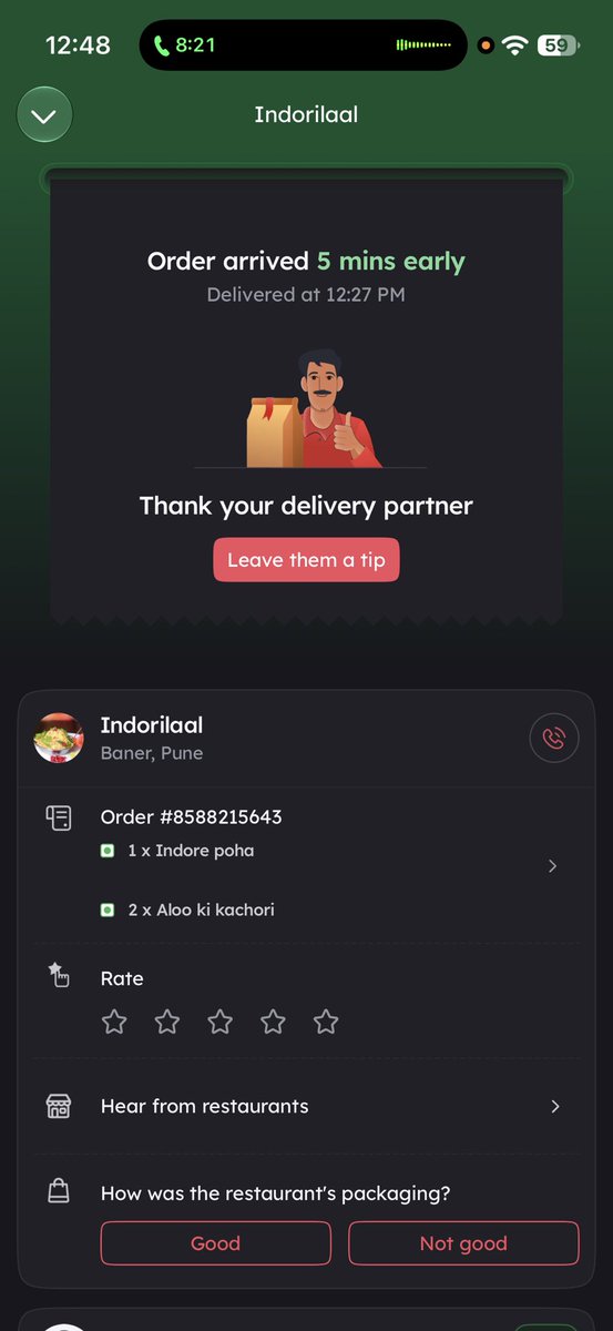AmandeepPhilips's tweet photo. @zomato @zomatocare  I ordered aloo kachori and got aloo pyar kachori.
The vendor I ordered with has a good aloo kachori as per my taste, but on raising issue with your AI, it is asking for bill and not recognising it. Can you please me with the refund. https://t.co/vfEtyUFaRS