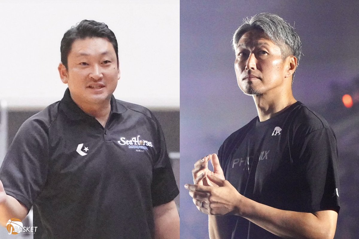 jbasket_jp's tweet photo. 【Bリーグ／AND1】「次は竜三が笑う番だよ」から4年／大野篤史と安齋竜三、ライバルであり続ける2人が語った日本人HCの未来
⁡
記事📝 https://t.co/uZnptIwXsx
⁡
#大野篤史
#安齋竜三
#三遠ネオフェニックス
#シーホース三河
#JbasketAND1
⁡ https://t.co/nhxHTdlqa5