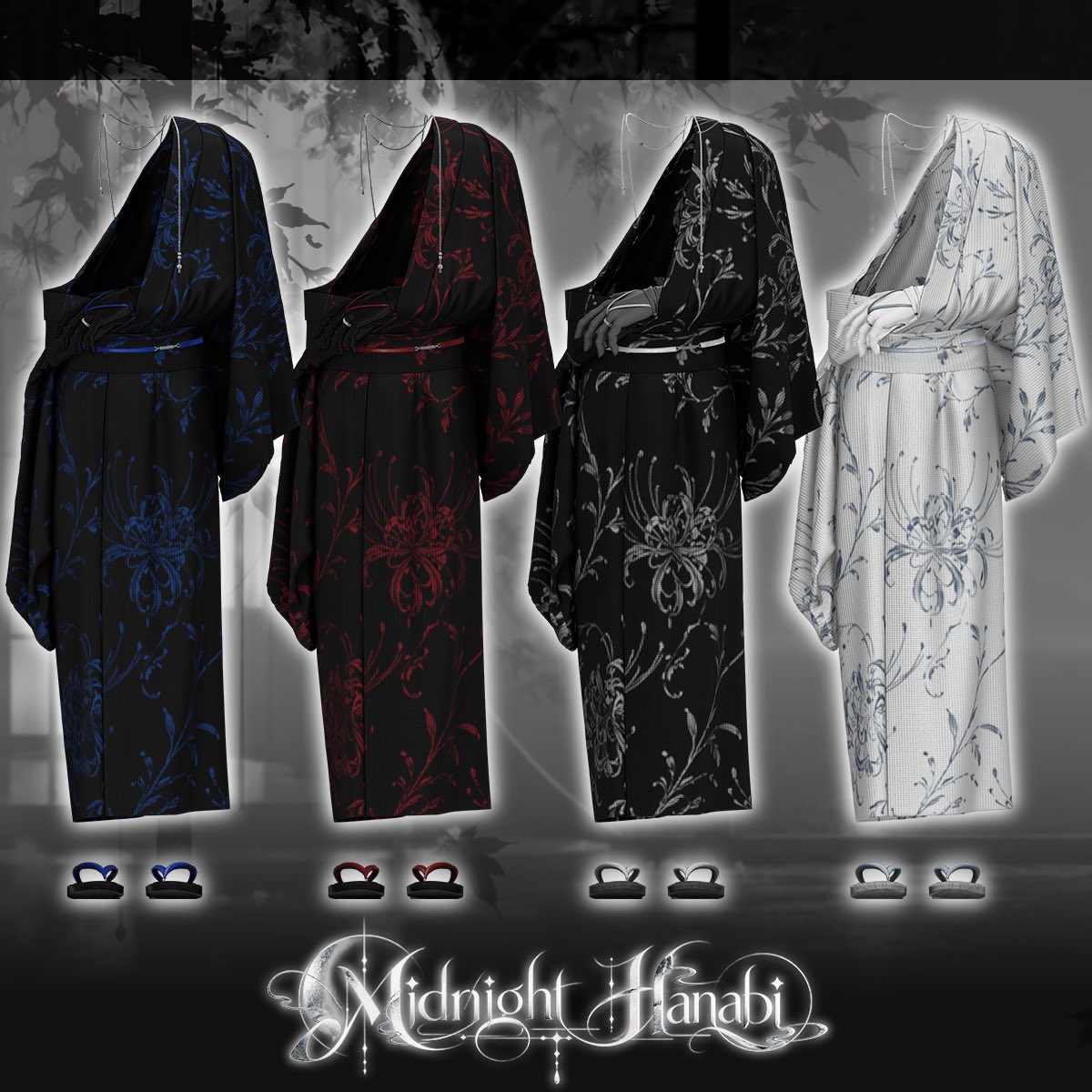 sekiraqz's tweet photo. 🎁 プレゼントキャンペーン開催 🎁

この度、#DVOID_vrc 様より新作
「Midnight Hanabi」 のプレゼントキャンペーンを開催します🎆

今回は 2名様 にプレゼント！

今回の衣装もかなり個性を感じさせるデザインで、
どこか日本の文化を感じさせてくれるような、とても魅力的な衣装となっています✨

⏰ 応募期間が短めとなっていますのでご注意ください！

【参加条件】
・@DVOID_vrc をフォロー
・このポストを いいね＆RP

📅 締切：9/18(金) 18:00まで

ショップリンクはリプ欄に掲載しています🔗
ぜひチェック＆ご参加ください！

たくさんのご応募お待ちしております🎆✨