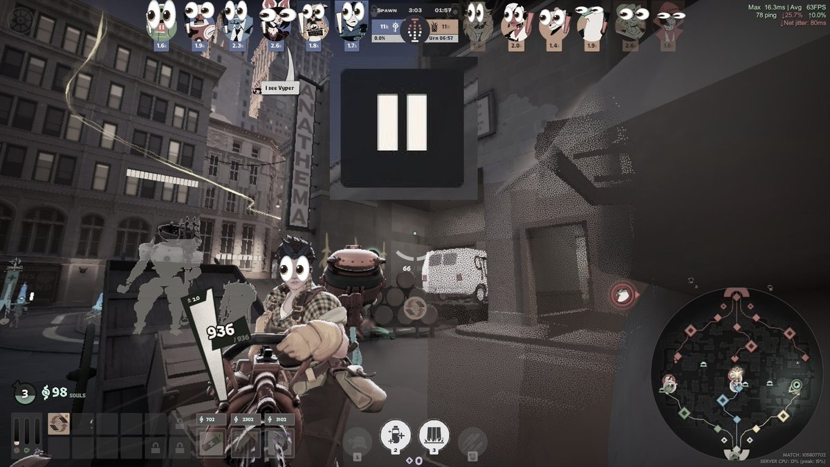 trailerparkneko's tweet photo. Pause-lock mod idea my friend and i had #deadlock https://t.co/d2HhZbrIYL