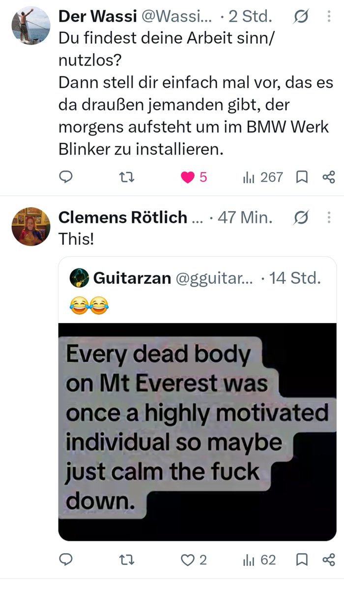 KarachoKurt's tweet photo. Wenn die Arbeit nervt oder ihr gestresst seid lest was @Clemanns1984 und @WassiDer dazu zu sagen haben dann geht's wieder😅
#Twittertreffer https://t.co/A8smTriMFY