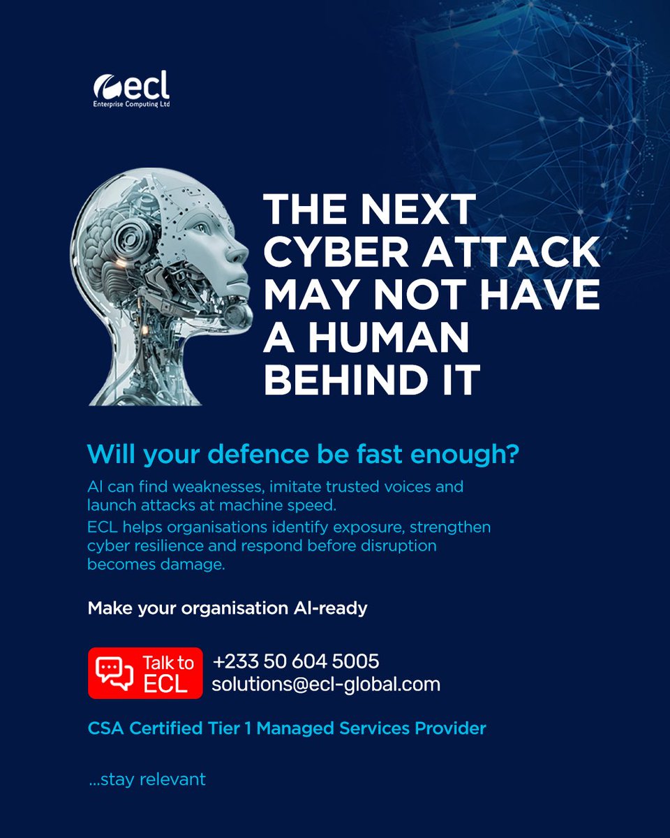 entcomputing's tweet photo. Your business already has enough to deal with. Cyber threats shouldn’t be one of them.

From stronger security to smarter protection, ECL helps safeguard your systems, data, and business, so you can focus on what matters most.
#StayRelevant #Cybersecurity https://t.co/pTQxW3rE65
