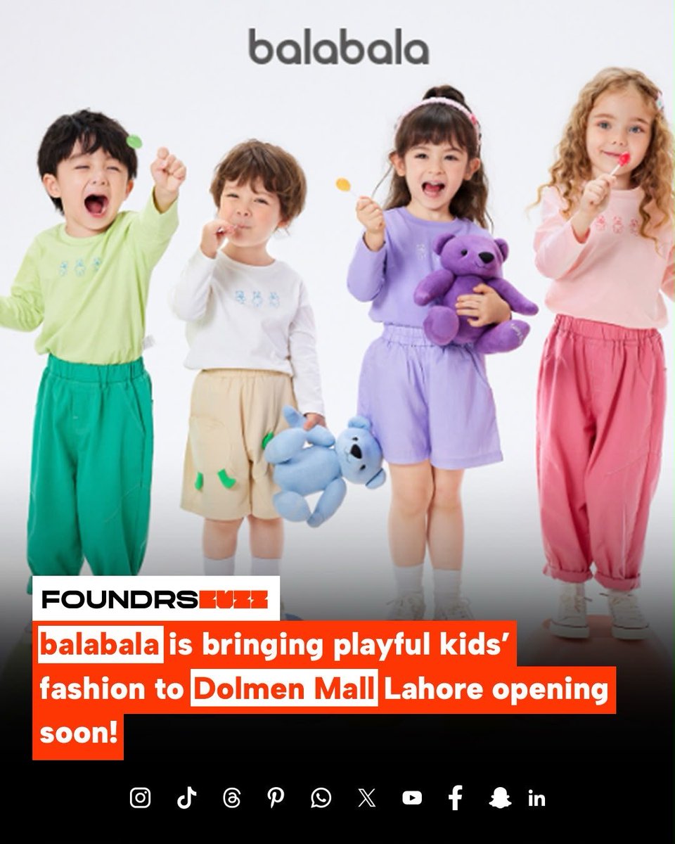 foundrsbuzz's tweet photo. @balabala_pakistan Something exciting is coming to Dolmen Mall Lahore!

Stay tuned… the countdown begins!

Disclaimer: This post is for informational purposes only. Details are based on publicly available information and may be subject to change.

#foundrsbuzz #kidsfashion https://t.co/3y5Ahmqdj1