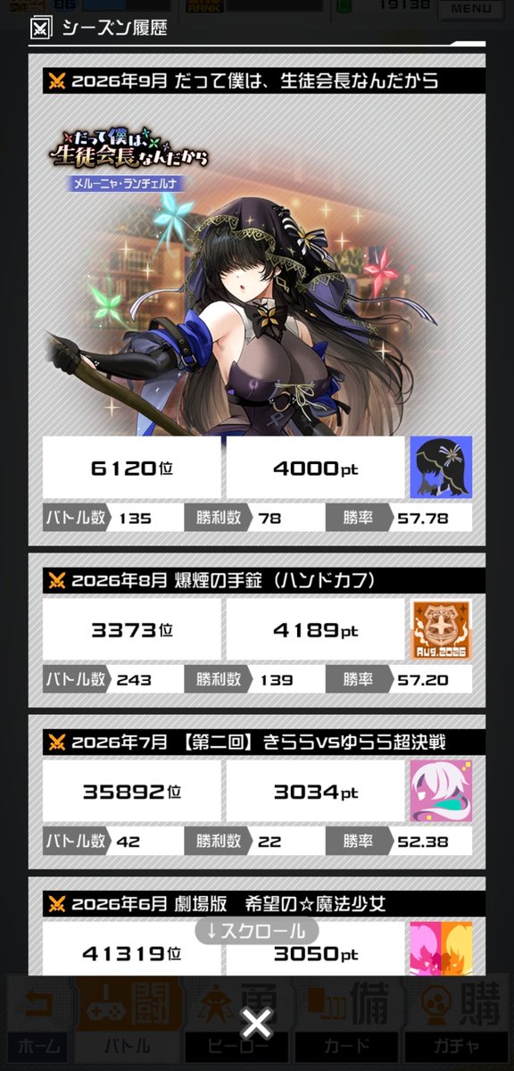 Coco_Compass_'s tweet photo. ボーダーに6ポイント足りずあと1勝で沼った末路 https://t.co/w7mXZ8g19E