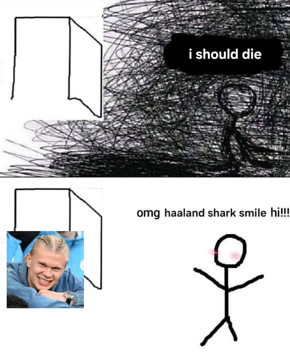 kjaerIing's tweet photo. haaland shark smile #Heals https://t.co/CIArzbHP8J