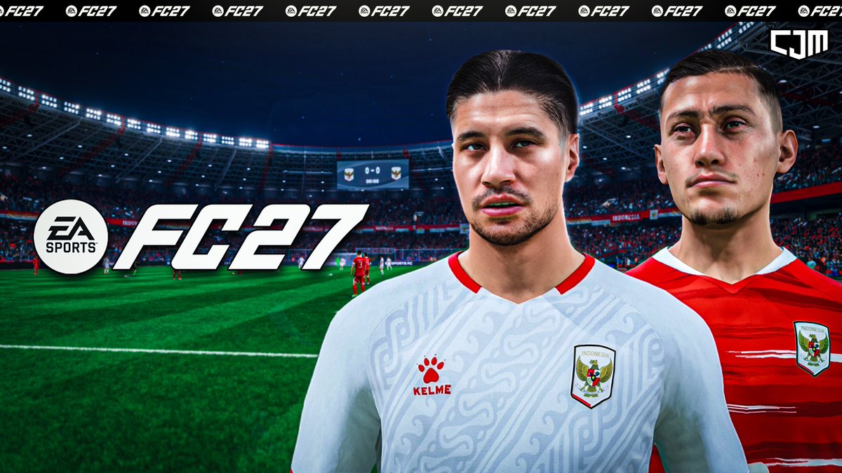 cjmofficial's tweet photo. Timnas Indonesia di FC 27 🇮🇩

🔗 https://t.co/9mOwHOnPNp

Timnas Indonesia lengkap dengan jersey home dan away terbaru, logo, serta para pemainnya kembali hadir dengan lisensi resminya di EA Sports FC.

Bahkan, di FC 27 ada tambahan real face Kevin Diks. 

Tentu saja timnas Indonesia playable di Career Mode dan kick off.

Tinggal menunggu lisensi AFC Asian Cup ⌛️

#FC27 | #EAPartner | #EASPORTSFC