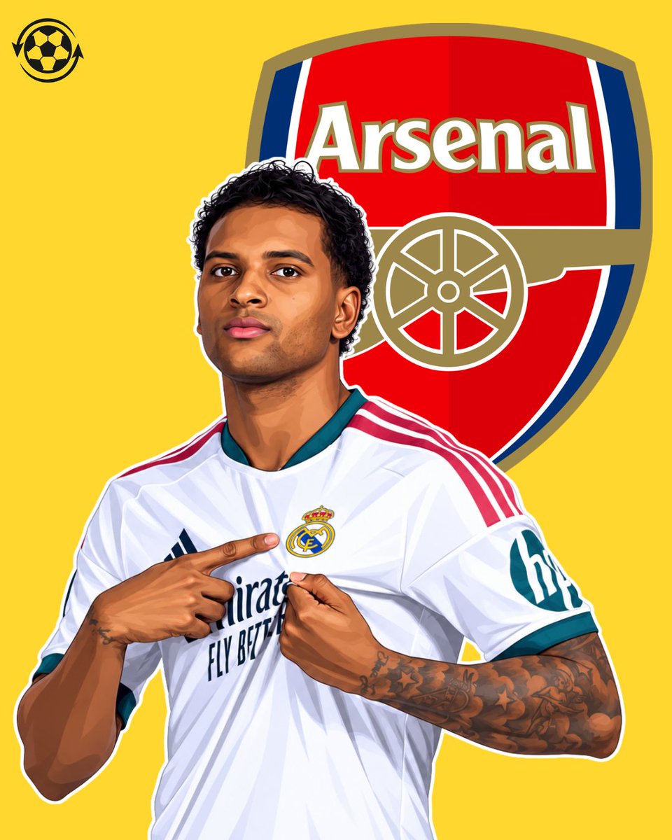 DeadlineDayLive's tweet photo. 🚨 Arsenal have revived their interest in Real Madrid winger Rodrygo and remain in contact with his camp.

The Gunners are tracking the 25-year-old’s recovery, with Rodrygo hoping to return from his ACL injury before Christmas.

Rodrygo remains under contract until 2028, but Arsenal could attempt to bring him to North London as early as January.

(Source: @TEAMtalk)