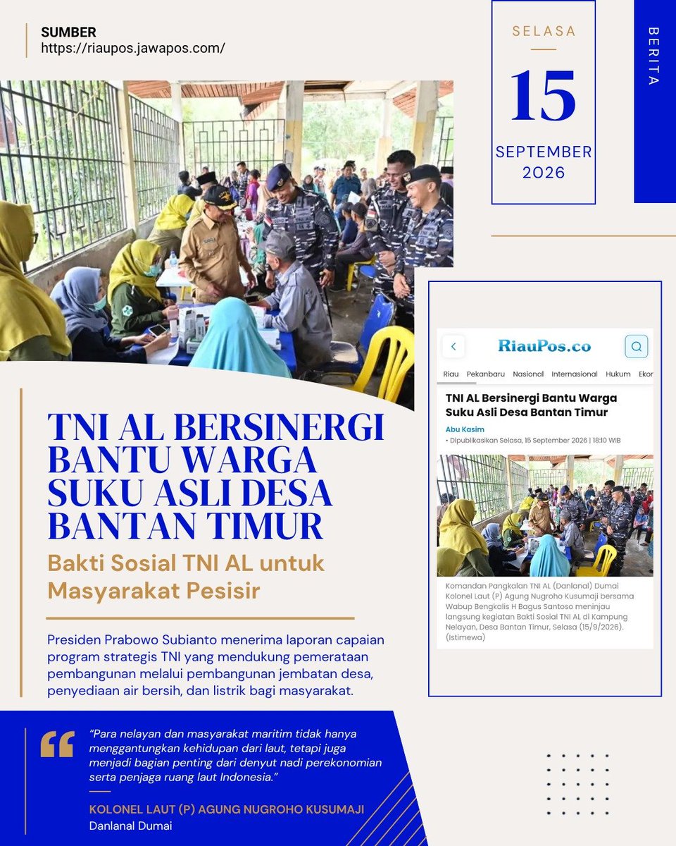 RendryIyas's tweet photo. Tiap anggota TNI lahir dari rakyat, berkembang bersama rakyat, dan dengan setulus hati berbakti demi rakyat Indonesia.

Kepedulian Kesadaran Bersama https://t.co/dcS0QF2wzN