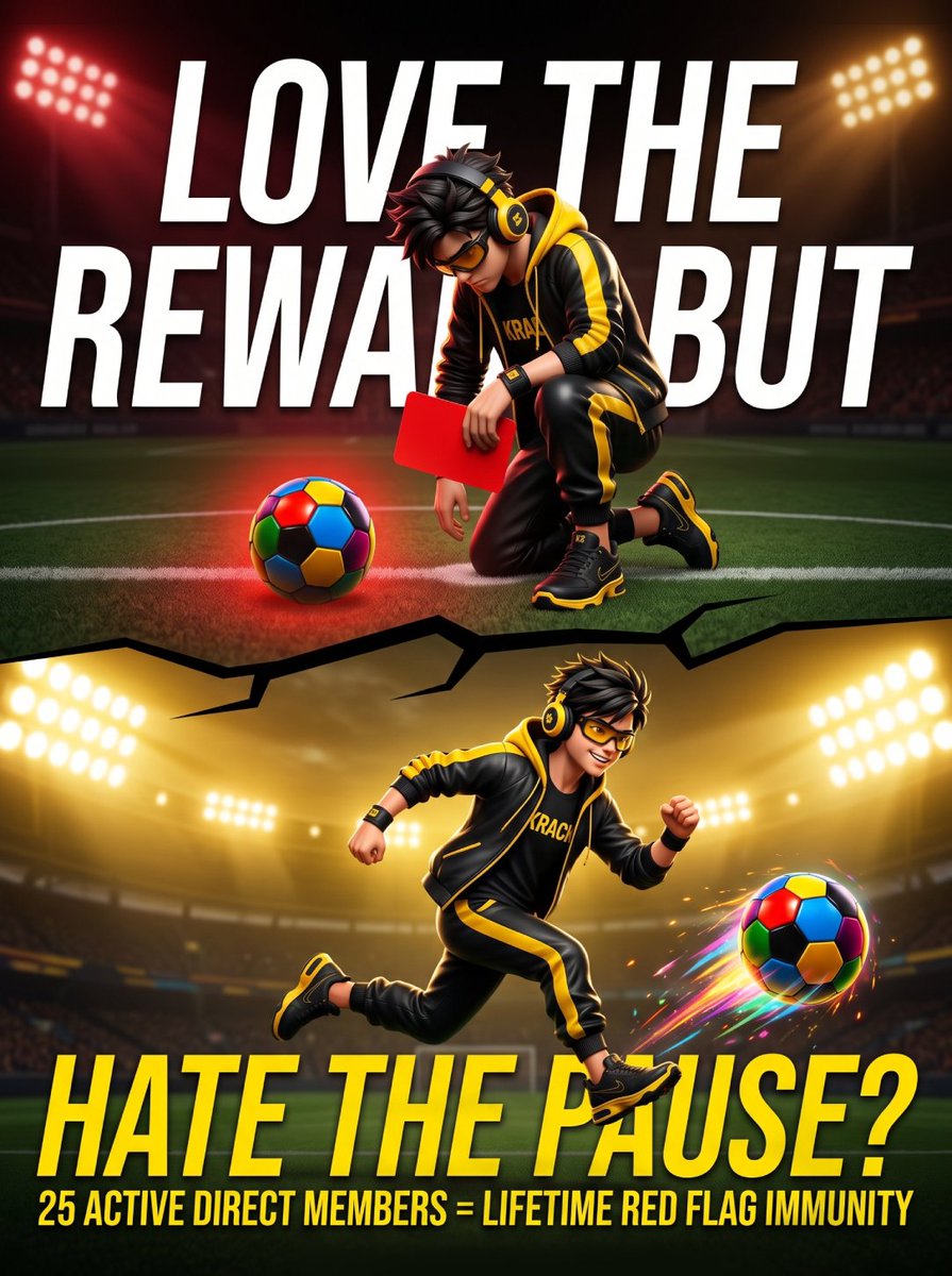 KrackProai's tweet photo. LOVE THE REWARD BUT HATE THE PAUSE?

There’s a way to keep your BLOVE KRACK journey running without the Red Flag pause! 🔥

👥 25 Active Direct Members = LIFETIME RED FLAG IMMUNITY 🚩❌

BLOVE KRACK — Keep Playing. Keep Winning. #blovekrack https://t.co/KxWPkiPrya