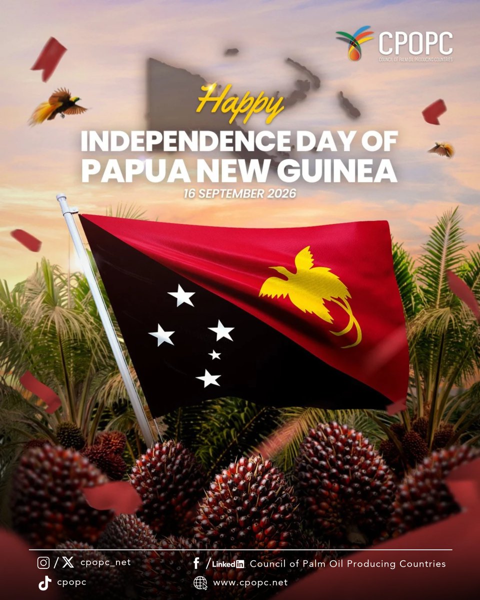 CPOPC_NET's tweet photo. 🇵�� Happy Independence Day, Papua New Guinea! https://t.co/ODs6z4vzeW