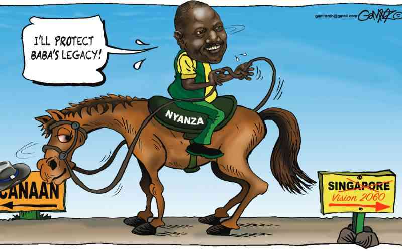 StandardKenya's tweet photo. EDITORIAL CARTOON: Raila's Ruto Vision... https://t.co/JEH1Sb82fO